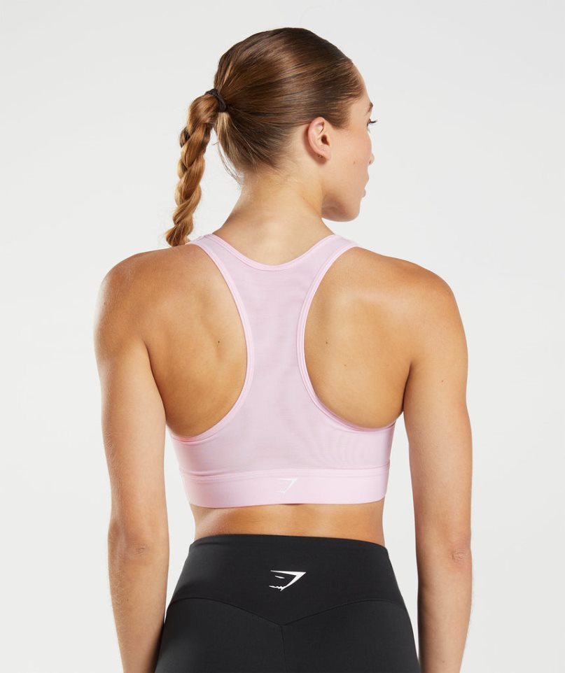 Women's Gymshark Lightweight High Support Sports Bra Pink | CA DN75A8